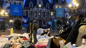 African migrants removed from Paris City Hall ahead of Olympics
