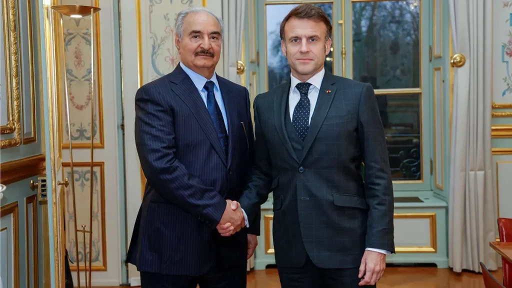 Libya’s Haftar meets French president Macron in Paris