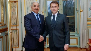 Libya’s Haftar meets French president Macron in Paris