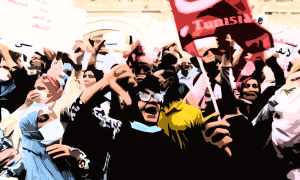Opposition to Tunisia’s president takes to the streets