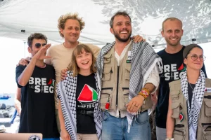 Greta Thunberg aboard the Freedom Flotilla to deliver aid to Gaza