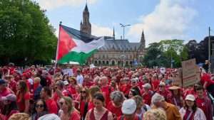 Protesters rally in Belgium and the Netherlands for Gaza