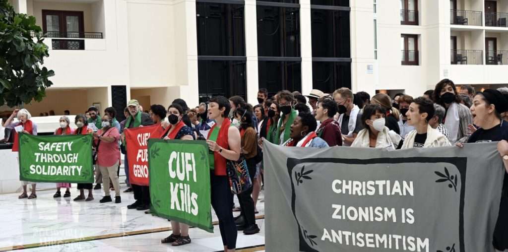 US: Hundreds demonstrate against Christian Zionism
