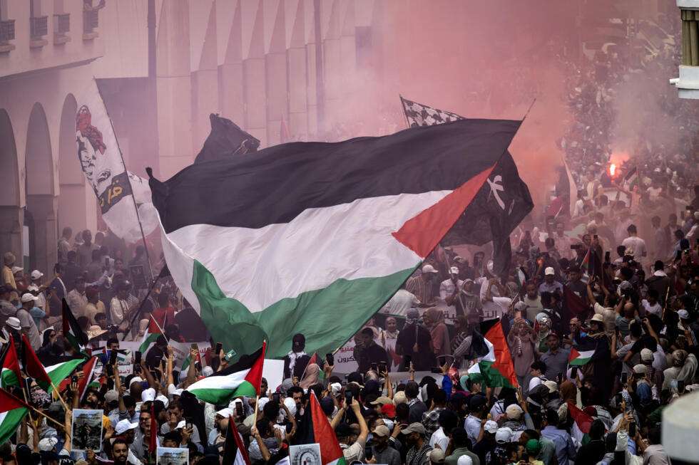 Thousands protest Israel-Morocco ties amid Gaza hunger crisis