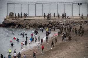 100+ migrants attempt to swim from Morocco to Ceuta overnight