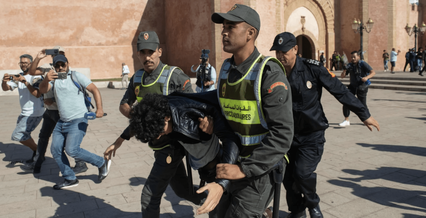 Police clashes with anti-government youth protesters in Morocco