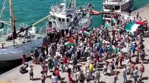 Drones “shadow” Gaza aid flotilla leaving Tunisian waters