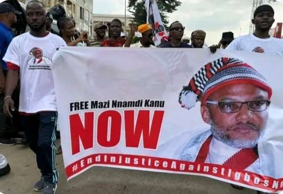 Nigerian police clash with separatist protestors in Abuja Nigerian police clash with separatist protestors in Abuja