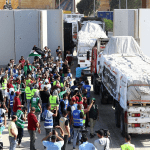 Israel blocks Gaza-bound aid trucks at crossing