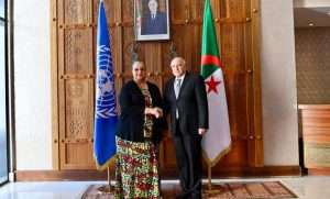 Algerian FM meets with head of UN Libya mission