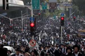 Israel’s ultra-Orthodox demonstrate over military service