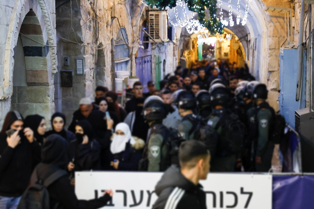 Israeli settlers escorted by police storm East Jerusalem mosque